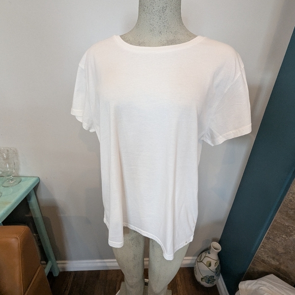Tentree Regenerative Cotton Crew T-Shirt Undyed White Women's Size XL NWT - Picture 3 of 13